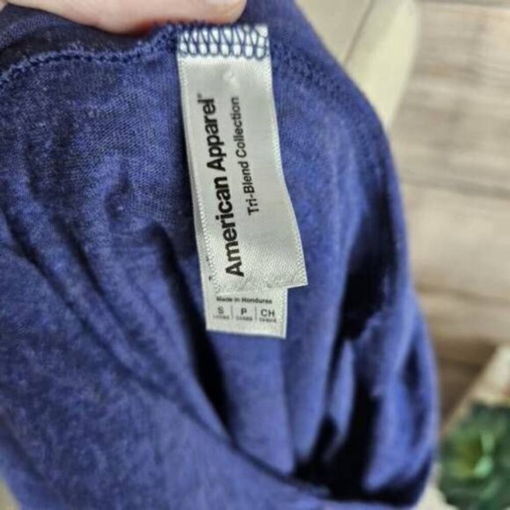 American‎ Apparel Venice Beach California Cropped Navy Hoodie Size Small - Picture 5 of 6